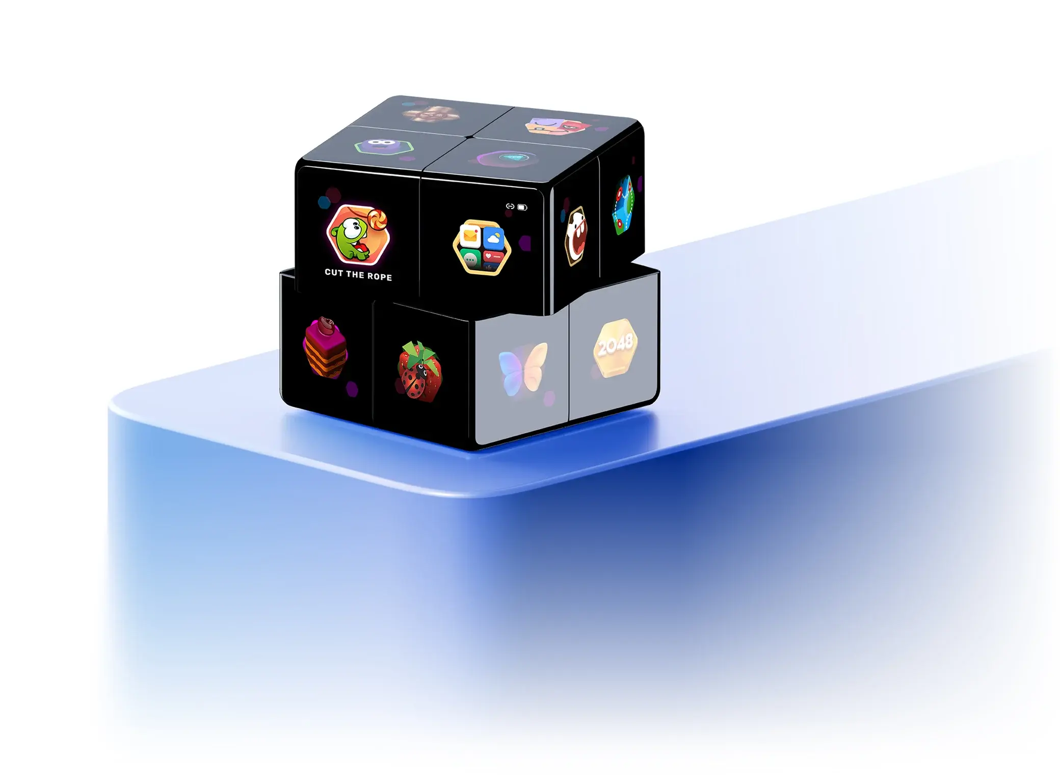 Smartphone with WOWCube app